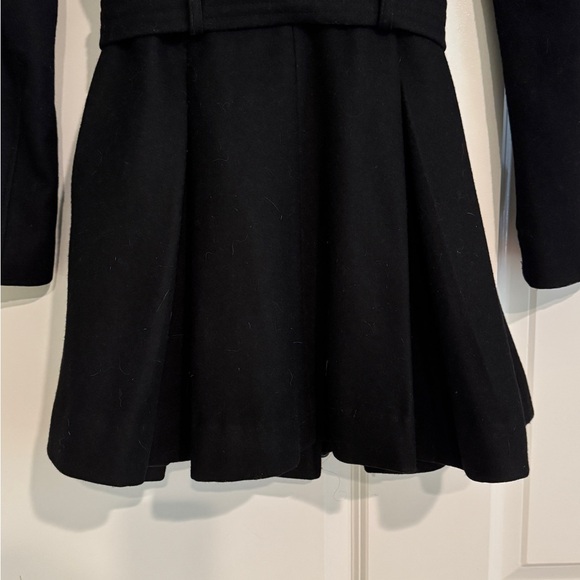 Black Belted pinch waist Peacoat EUC - Picture 7 of 7